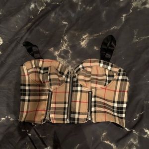 Burberry print bustier